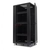 Szafa RACK 19 stojąca 32U 600x600 drzwi blacha/szkło, czarna